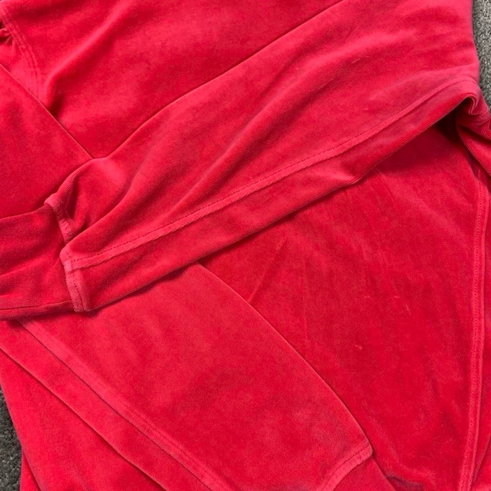 Adidas Adi Dassler Size XL Velour Track Jacket Womens Pink Trefoil Y2K 06 - Picture 7 of 8